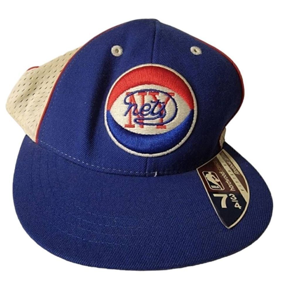 Vintage New York Nets NBA Reebok Hat Size 7 3/4 Blue  Hardwood Classics